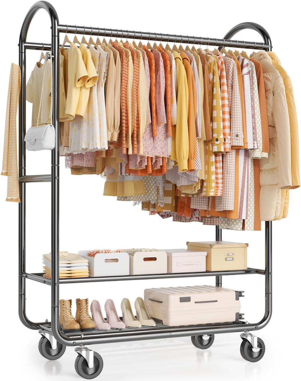 EAGMAK Heavy Duty Clothing Racks for Hanging Clothes 720 Lbs, Rolling Clothes...