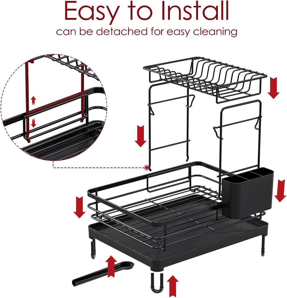 Sakugi Dish Drying Rack - X-Large Stainless Steel Dish Rack for Kitchen Count...