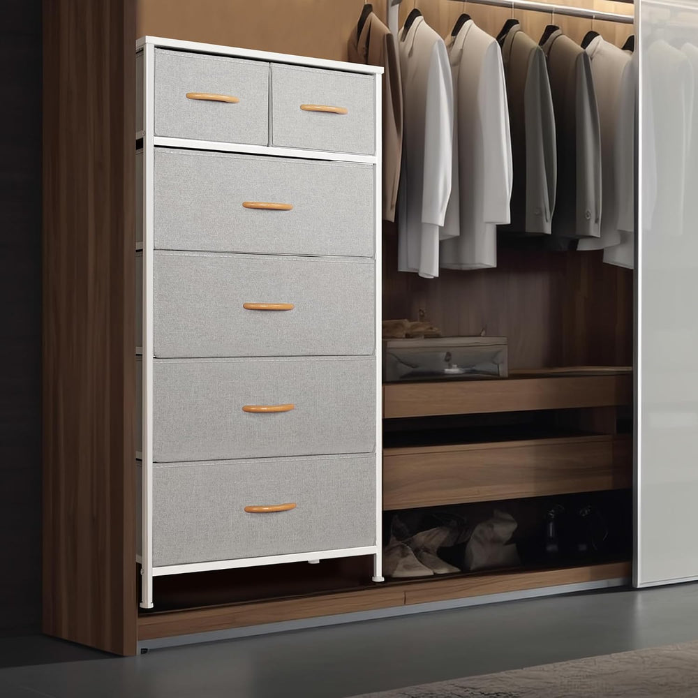 Mifuro Tall Dresser for Bedroom, Vertical Storage Organizer Tower with 6 Draw...