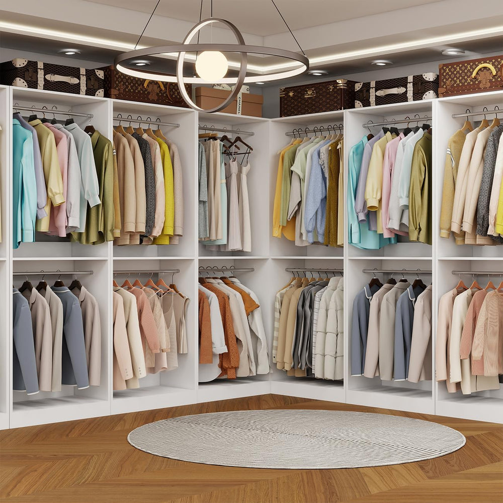 Closet System, 8FT Closet Organizer System Modular Walk-in Closet Freestandin...