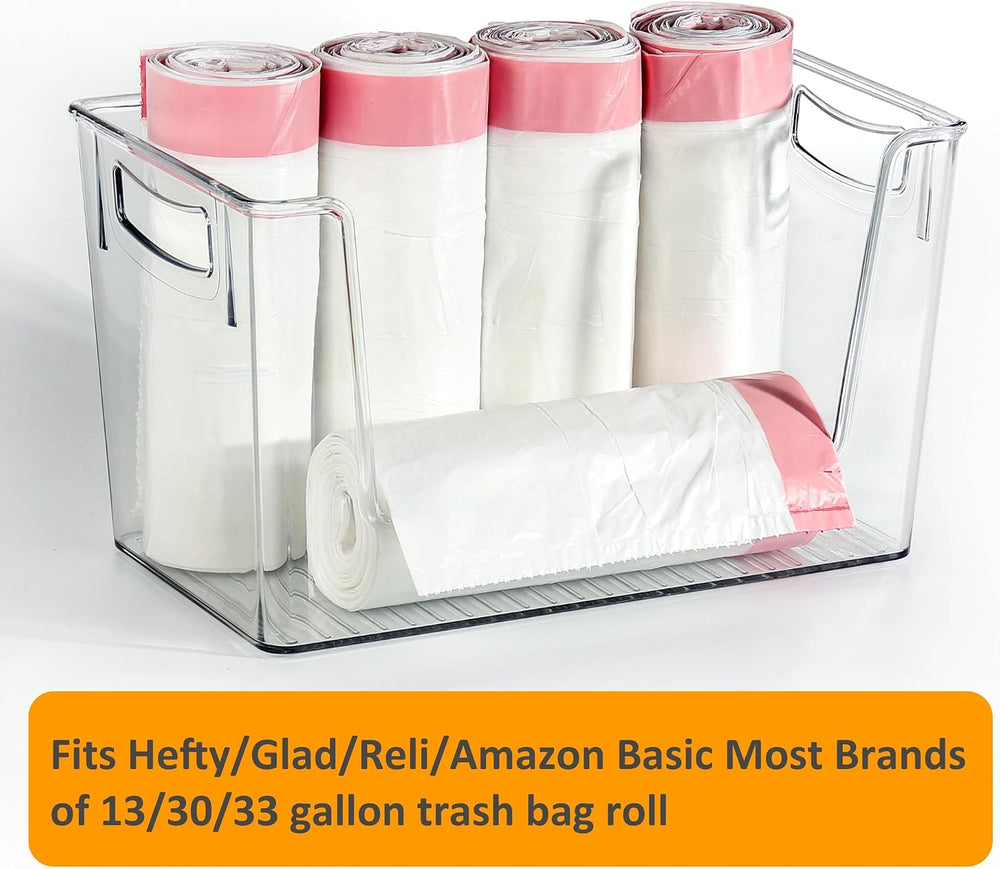 2 Pack Trash Bag Holder Dispenser, Extra Large Garbage Bags Holder, Stackable...