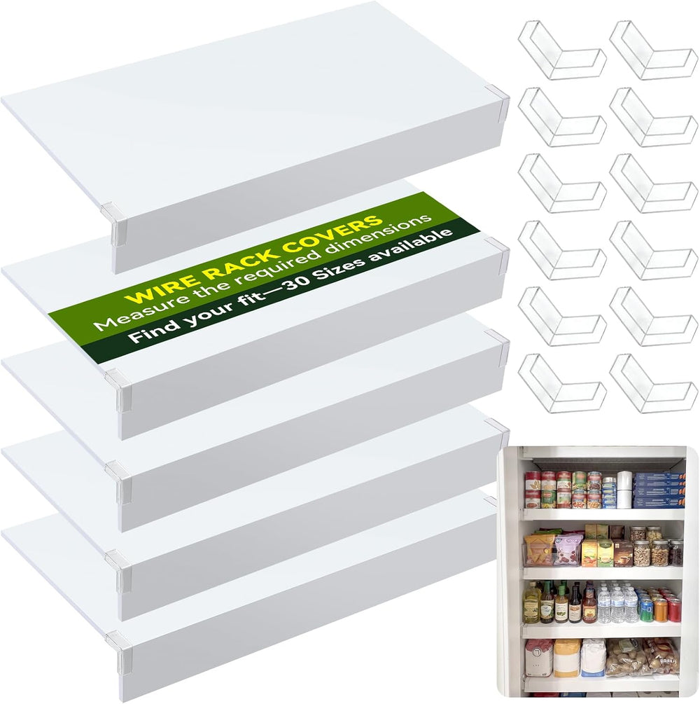 5 Pcs PVC Wire Shelf Covers 33x16 Inch, Wire Rack Covers 0.3 in Thick