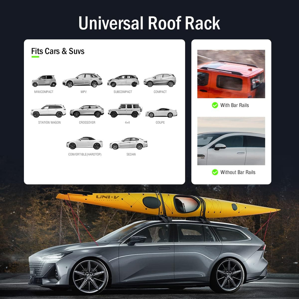 Premium Kayak Roof Rack Pads Universal Soft Car Roof Rack Carrier