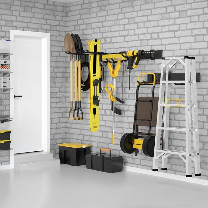 48 Inches Garage Storage, Garage Organization, Wall Mount Garden Tool Organizer