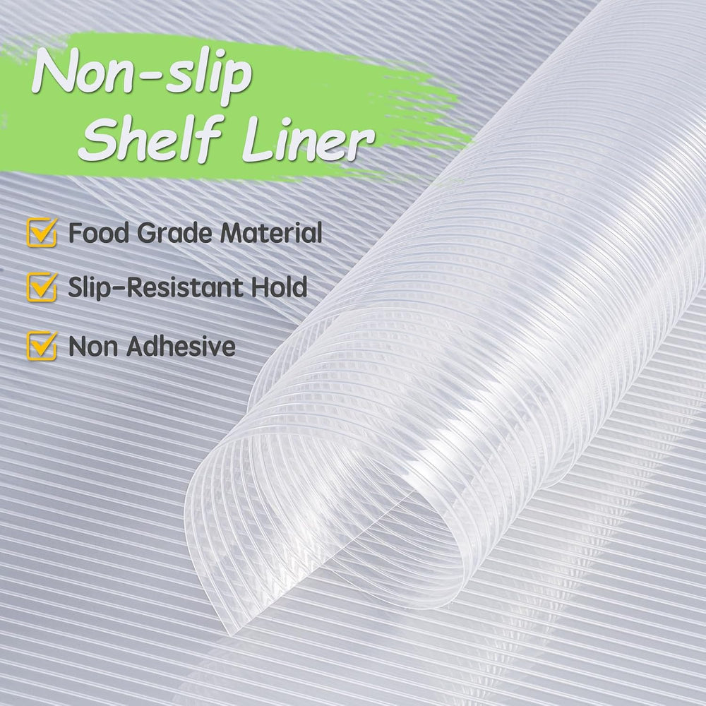 Songrey Waterproof Shelf Cabinet and Drawer Liner, 17.5IN x 20FT, Clear