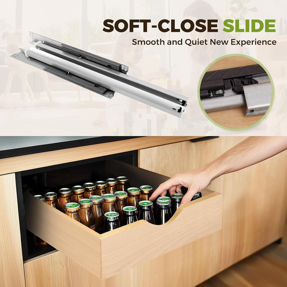 Pull Out Drawers for Cabinet Wood 21.5" Wx23 D Slide Out Organizer