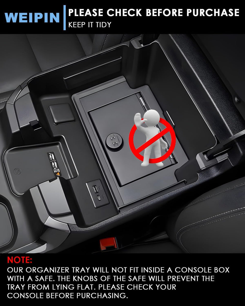 Silverado Sierra Center Console Organizer - Refreshed Models 2024-2026 Chevy ...