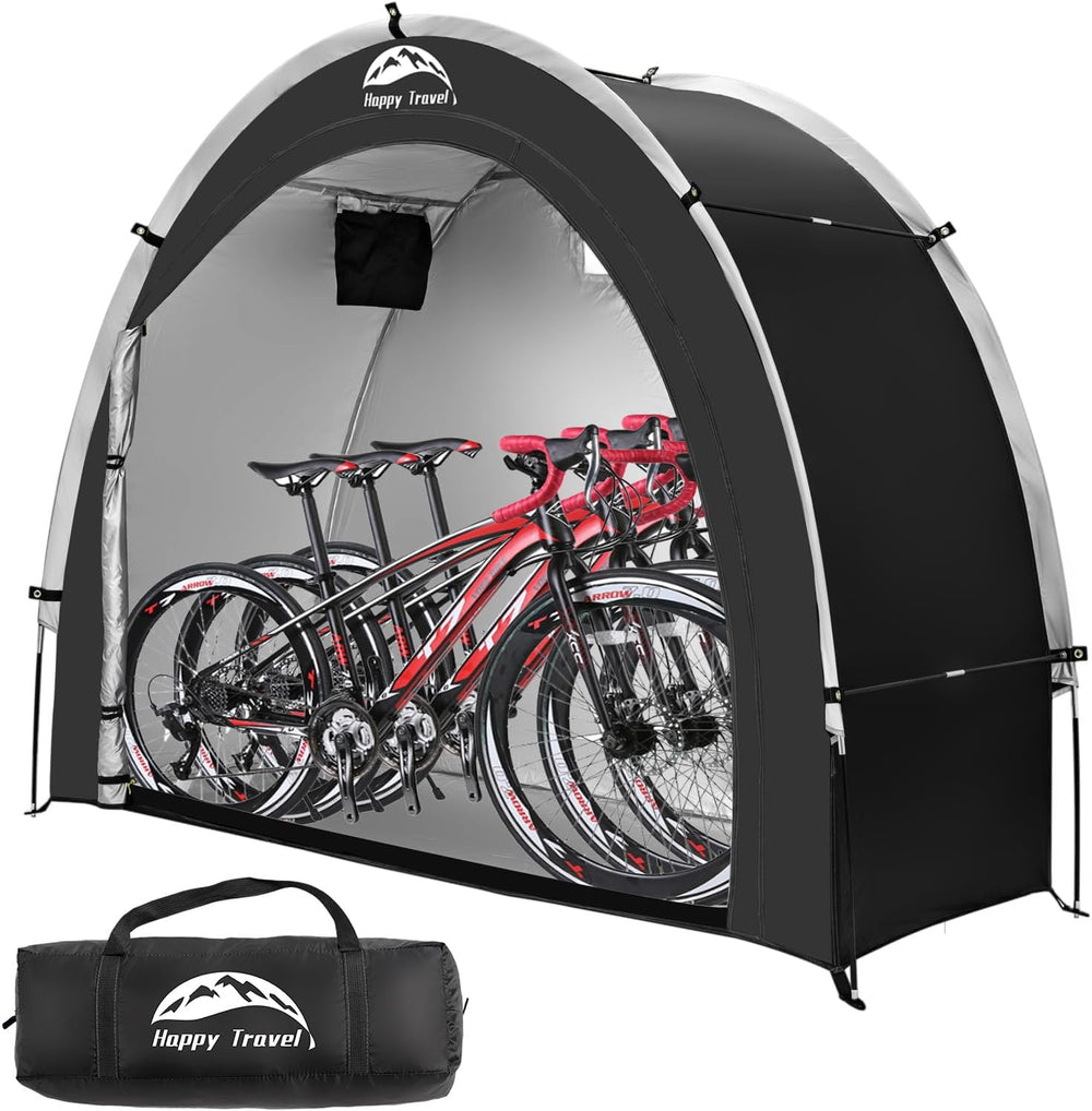 Happy Travel Bike Storage Shed Tent, Outdoor Portable Bicycle Storage Sheds