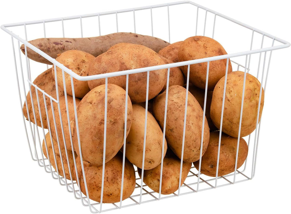 6 Pack Wire Storage Baskets for Organizing, Freezer Organizer Bins, Pantry Or...
