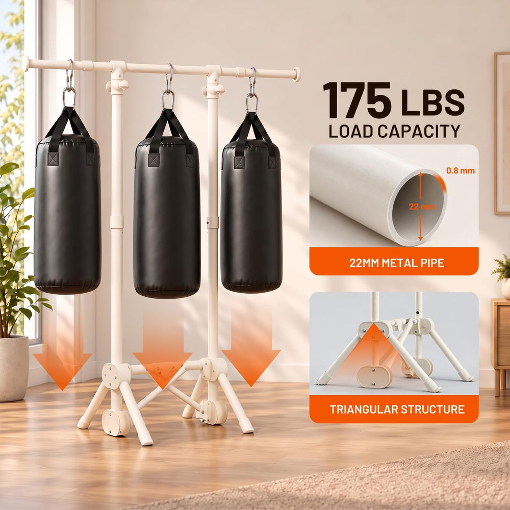 55"W Foldable Clothes Rack Portable Clothing Rack with 3 Adjustable Heights