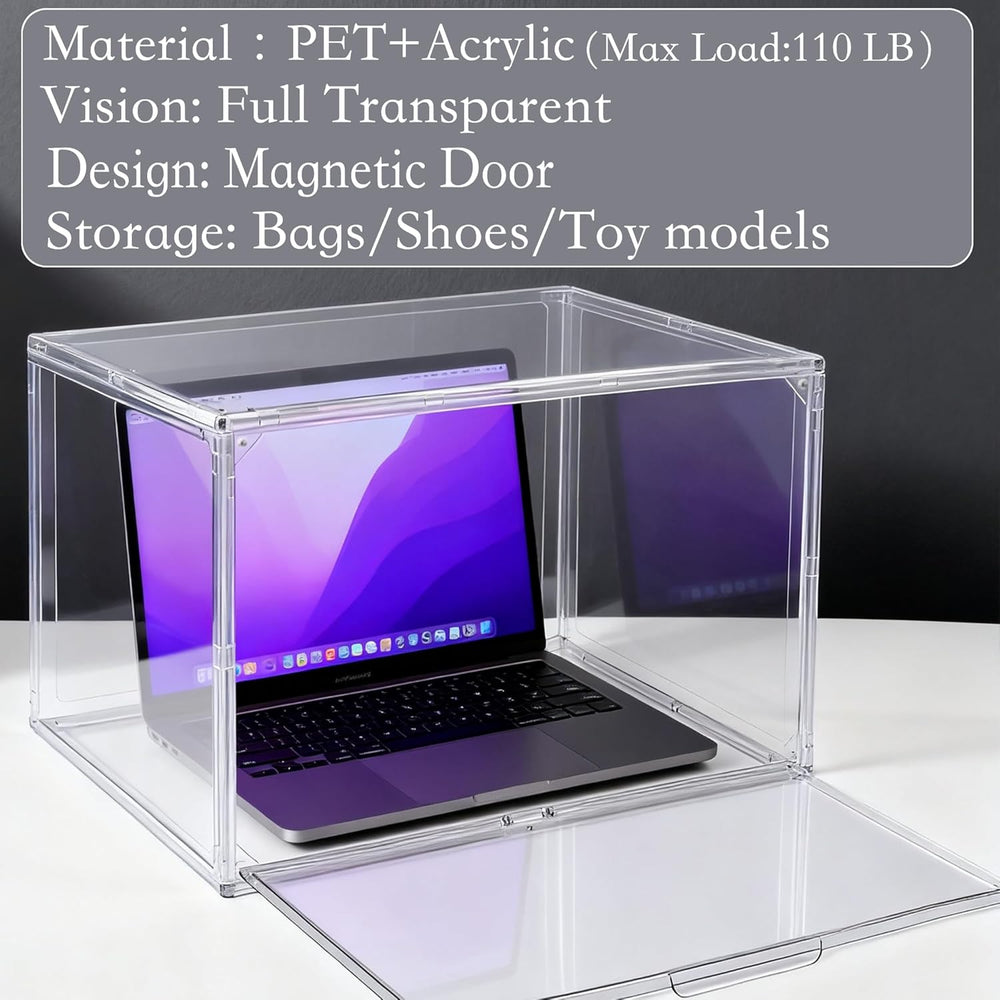 XXX-Large Acrylic Purse Handbag Display Case with Lid,Clear Handbag Storage