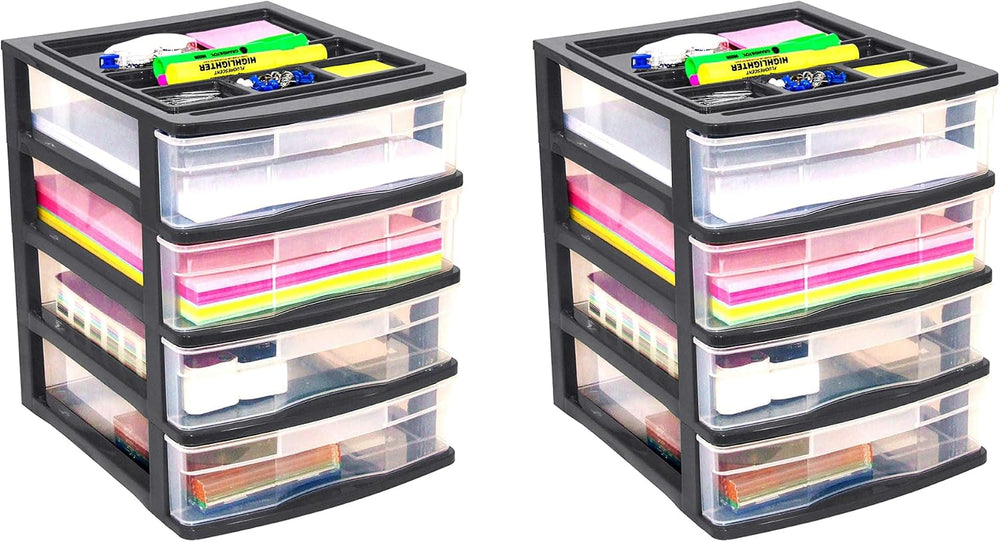 Gracious Living 4 Drawer Desktop & Countertop Organizer w/Organization Li...