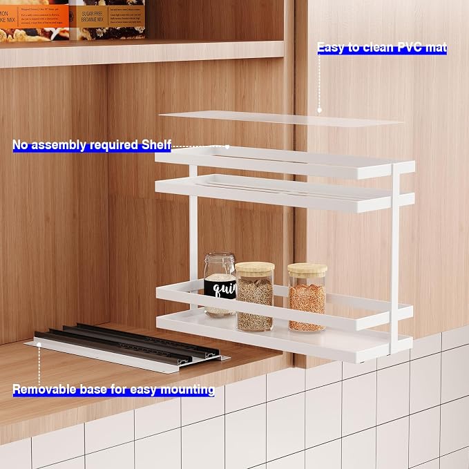 2 Pack Pull Out Spice Rack Organizer