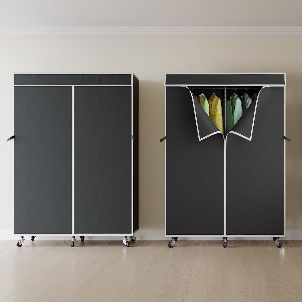 Higeego H9 Garment Rack with Cover, Heavy Duty Clothing Rack for Hanging Clot...