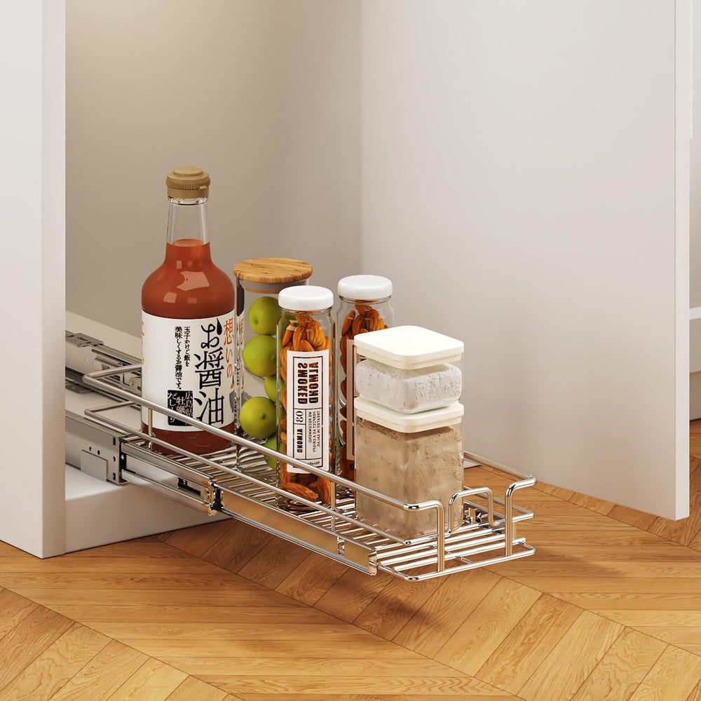 Pull Out Cabinet Organizer 7½" W x 21½" D, Heavy Duty Cabinet Pull ...