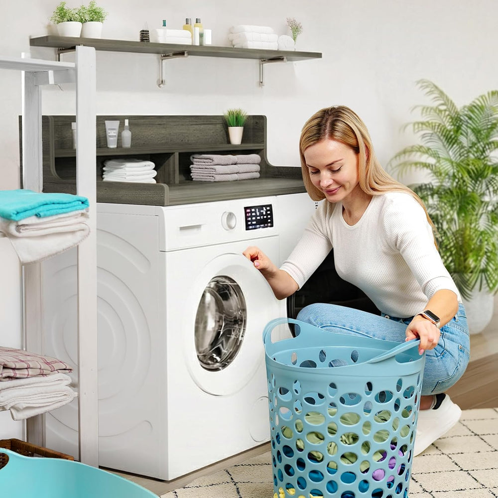Washer Dryer Countertop, 54" x 27.55" 2-Tier Washer Dryer Topper wi...