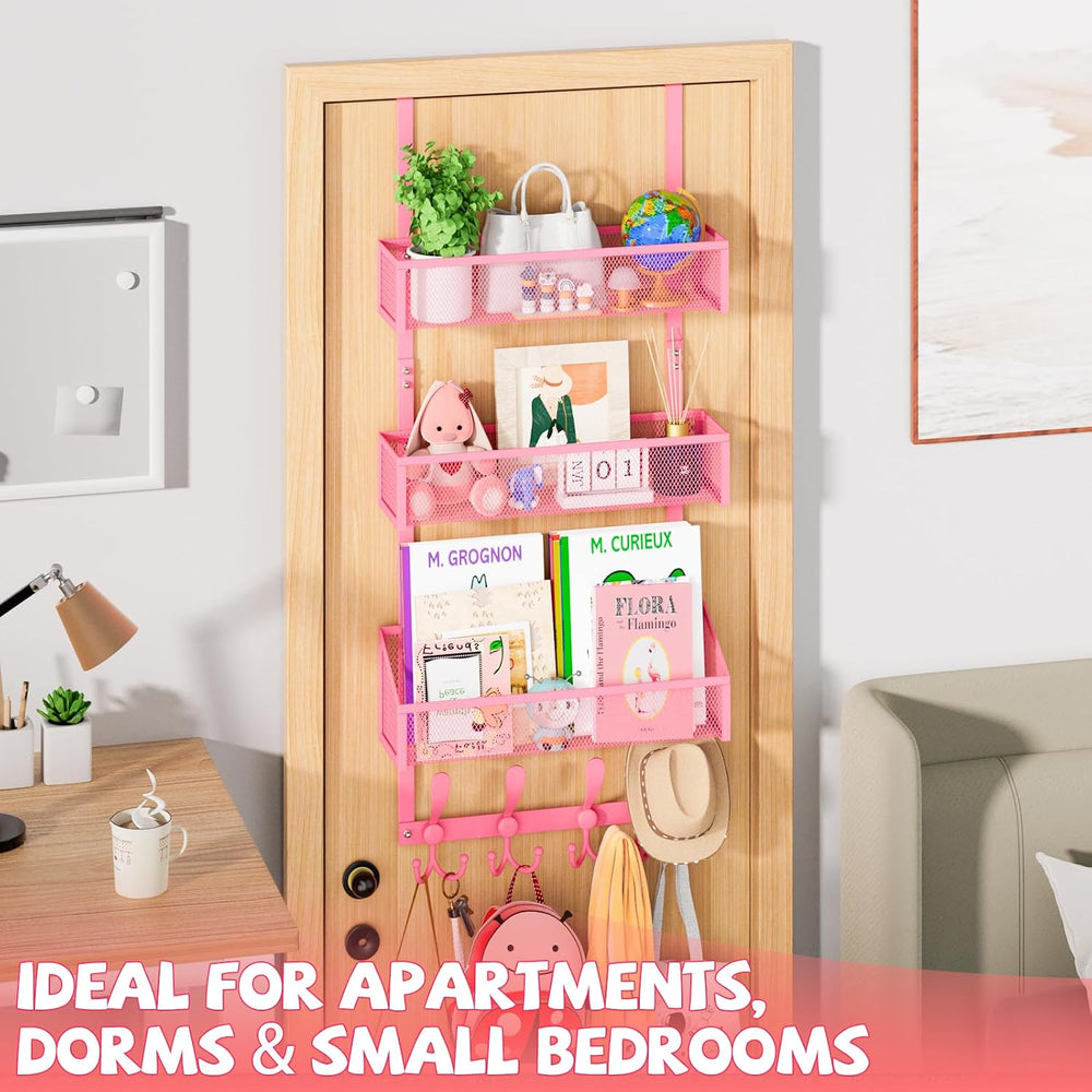 Over The Door Hooks Organizer, Coat Rack Over The Door Storage Hanger Towel R...