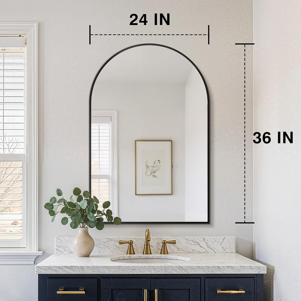 FICTOR 2 Pack 24" x 36" Arched Bathroom Vanity Mirror for Over Sink...