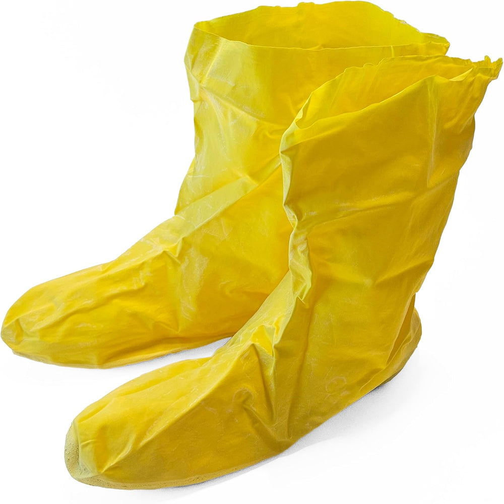 FGS Haz-Mat Yellow Latex Nuke Boots Covers-Disposable, Waterproof Shoe Covers...
