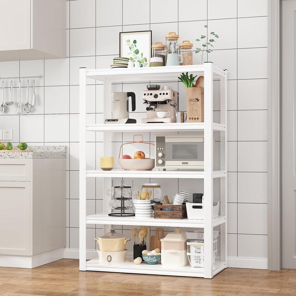 Homdox 72”H Garage Shelving, 1650LBS Heavy Duty Storage Shelves, 5 Tier Adjus...