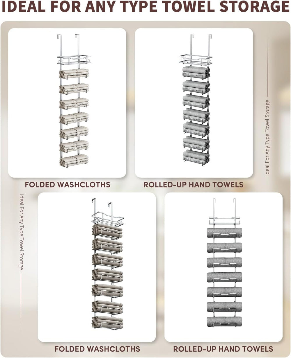 Aetyord Hanging Towel Racks for Bathroom Storage