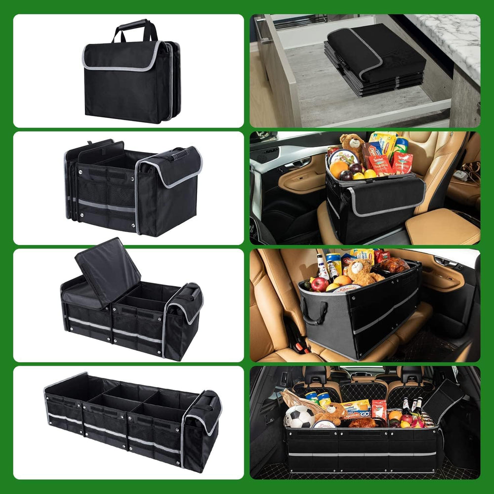 Snuopfy Trunk Organizer - Foldable Car Organizer for SUVs & Sedans Storage