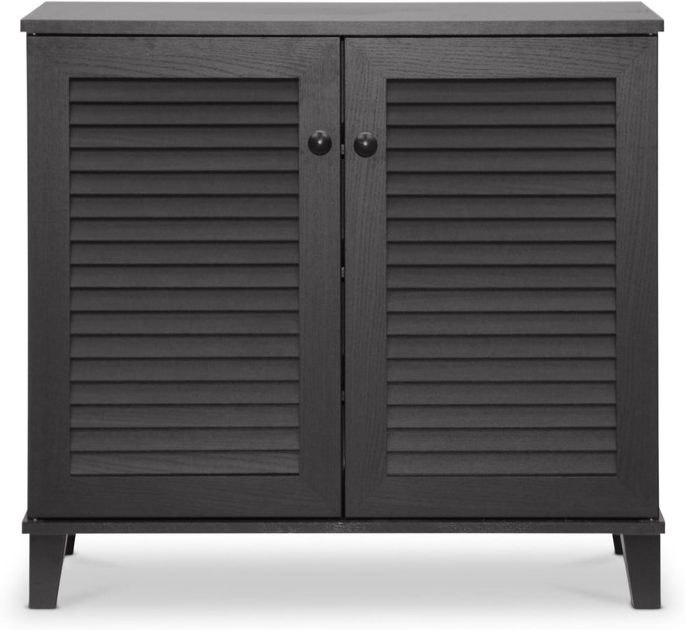 Baxton Studio FP-01LV-Espresso Studio Coolidge Shoe-Storage Cabinet, Espresso...