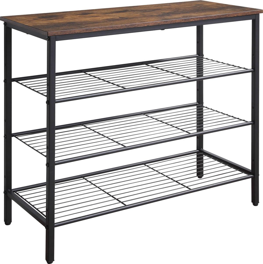 4-Tier Shoe Rack Organizer, Metal Mesh Shoe Storage Shelf, for Entryway, Hall...