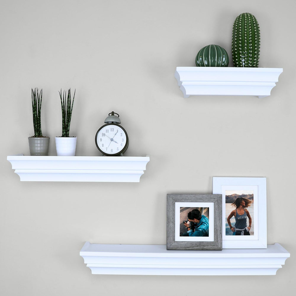 Ballucci Victorian Wall Ledge and Shelf, 12", 16", 24", Set of...