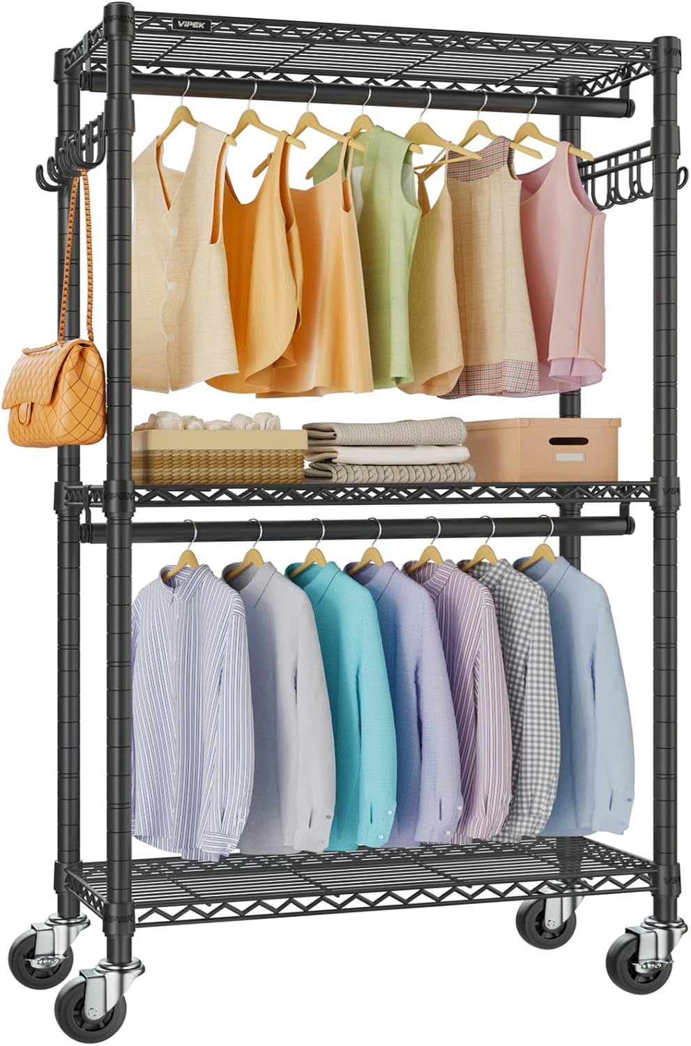 VIPEK R2 Medium Clothes Rack for Hanging Clothes Rolling Portable Closet