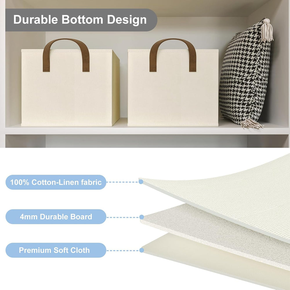 Closet Storage Bins, Fabric Closet Organizers and Storage Basket for Shelves,...