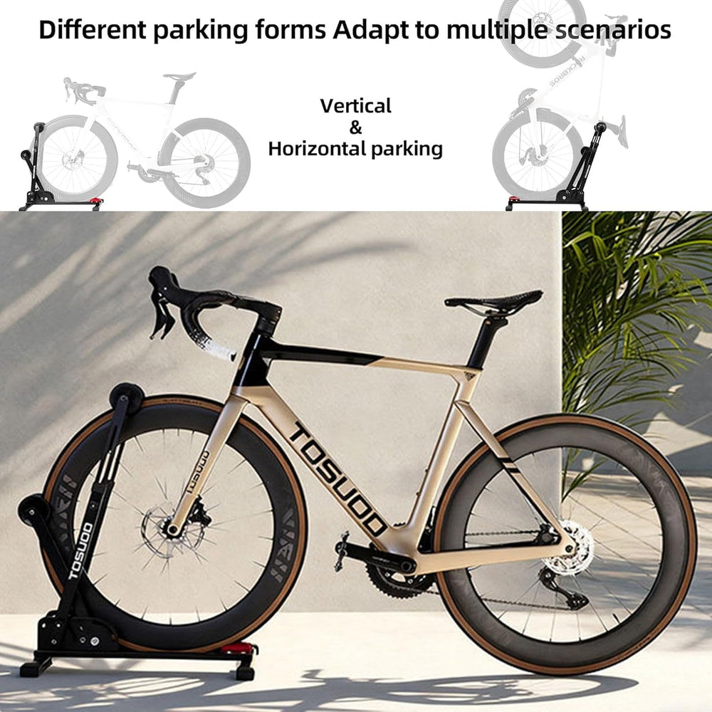 Bike Stand 2-in-1 Vertical Horiz Floor Adjustable for 24-27.5"