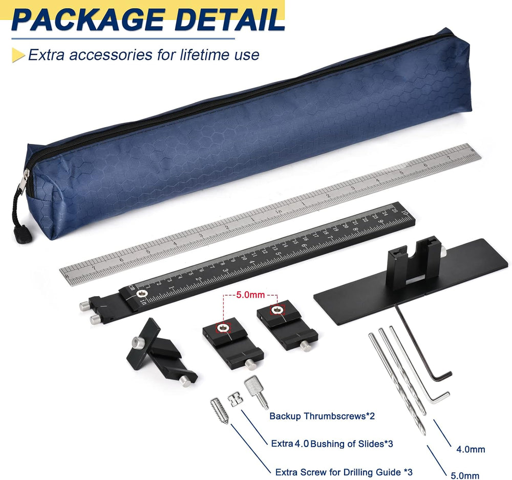Cabinet Handle Jig, Template Tool for Hardware Installation Hole Drilling