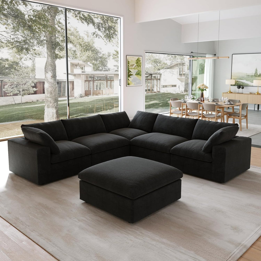 JACH Storage Ottoman Module for Living Room, Cushion Covers Removable, Minima...