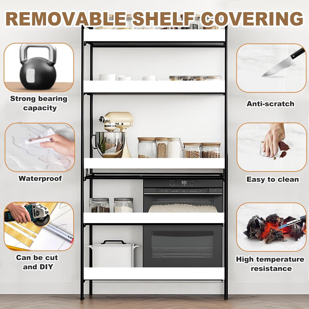 5 Pcs Wire Rack Covers, 36x16x2 in PVC Wire Shelf Cover for Pantry, Removable...