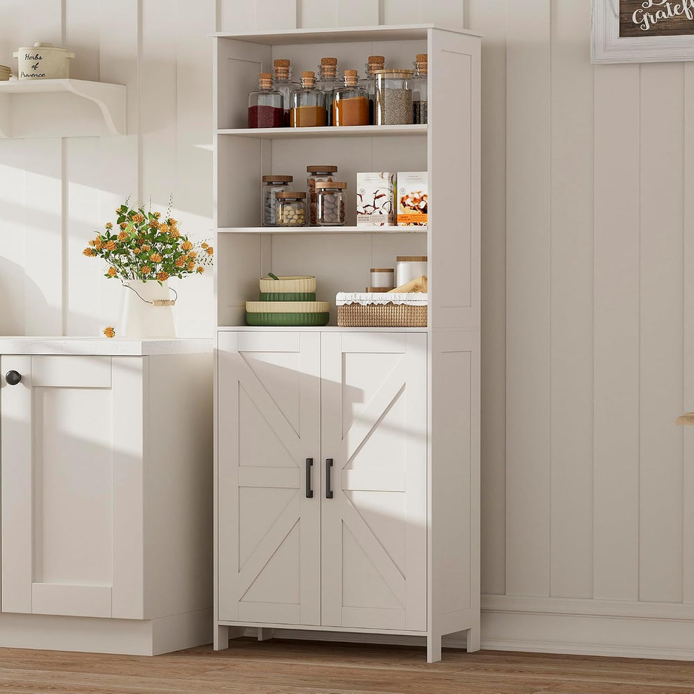 Homhedy 67" Tall Bathroom Storage Cabinet, Bathroom Floor Cabinet
