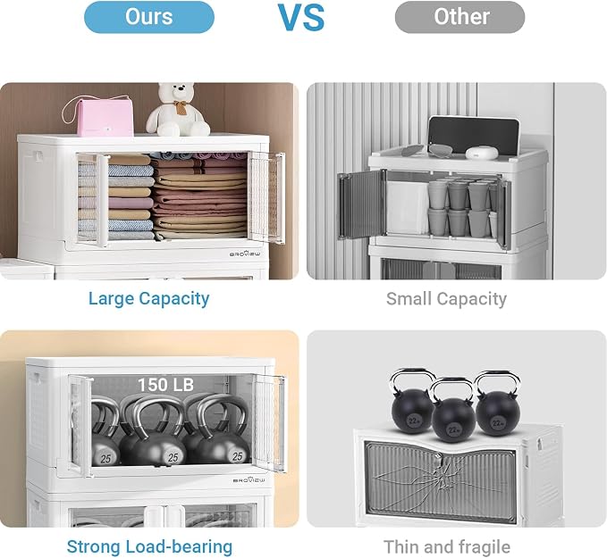 BROVIEW 400Qt Stackable Storage Bins