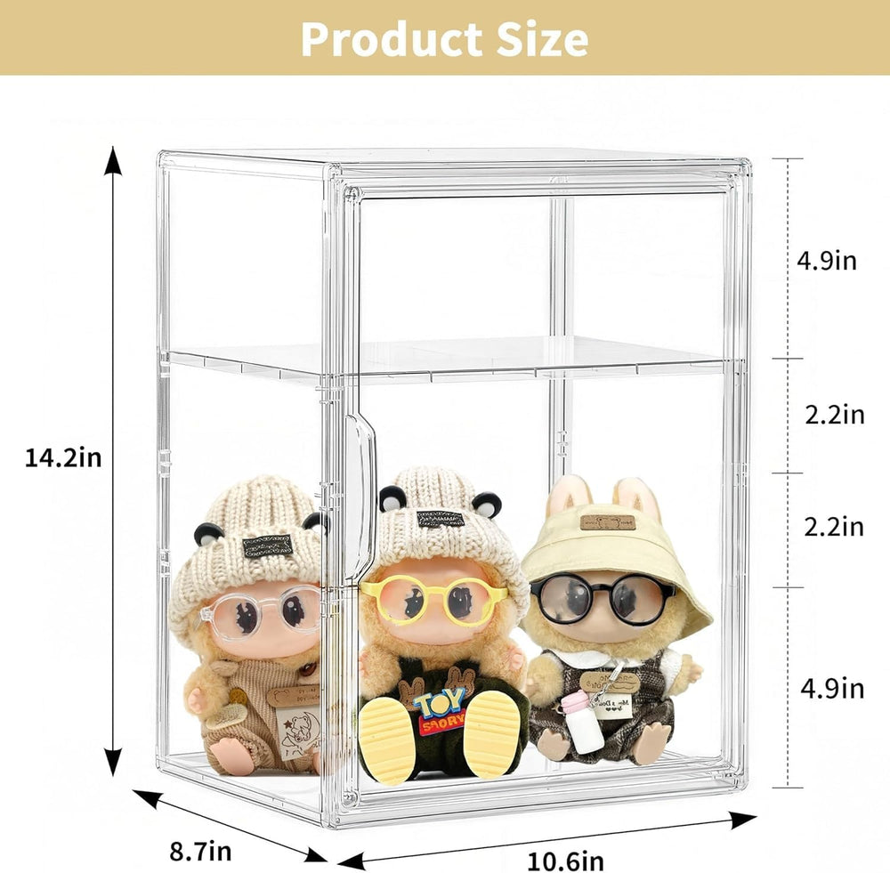 Attelite Acrylic Display Case for Figures 3 Adjustable Layers 4Pack