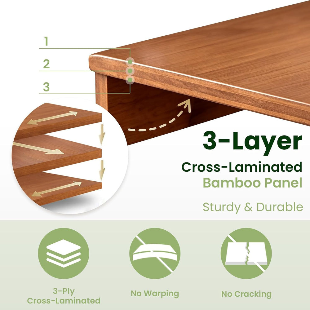 Bamboo Wire Shelf Covers for Wire Shelving, 24" W X 16" D, 4 PCS