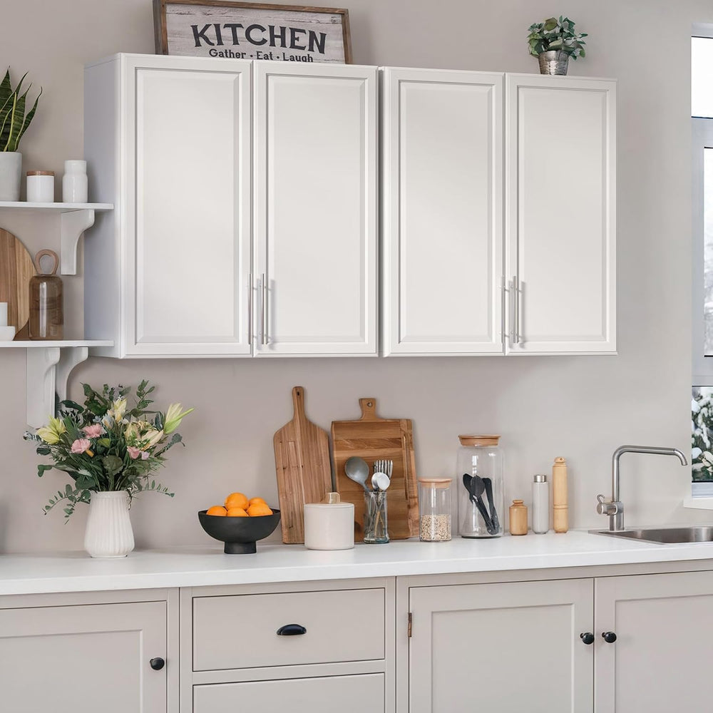 NEWOWNDS 30’’W Kitchen Cabinets Wall Mounted, Wall Cabinet Storage with Adjus...