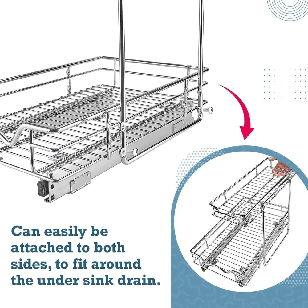 HOLDN’ STORAGE Under Sink Organizers and Storage, 11" W x 18" D x 1...