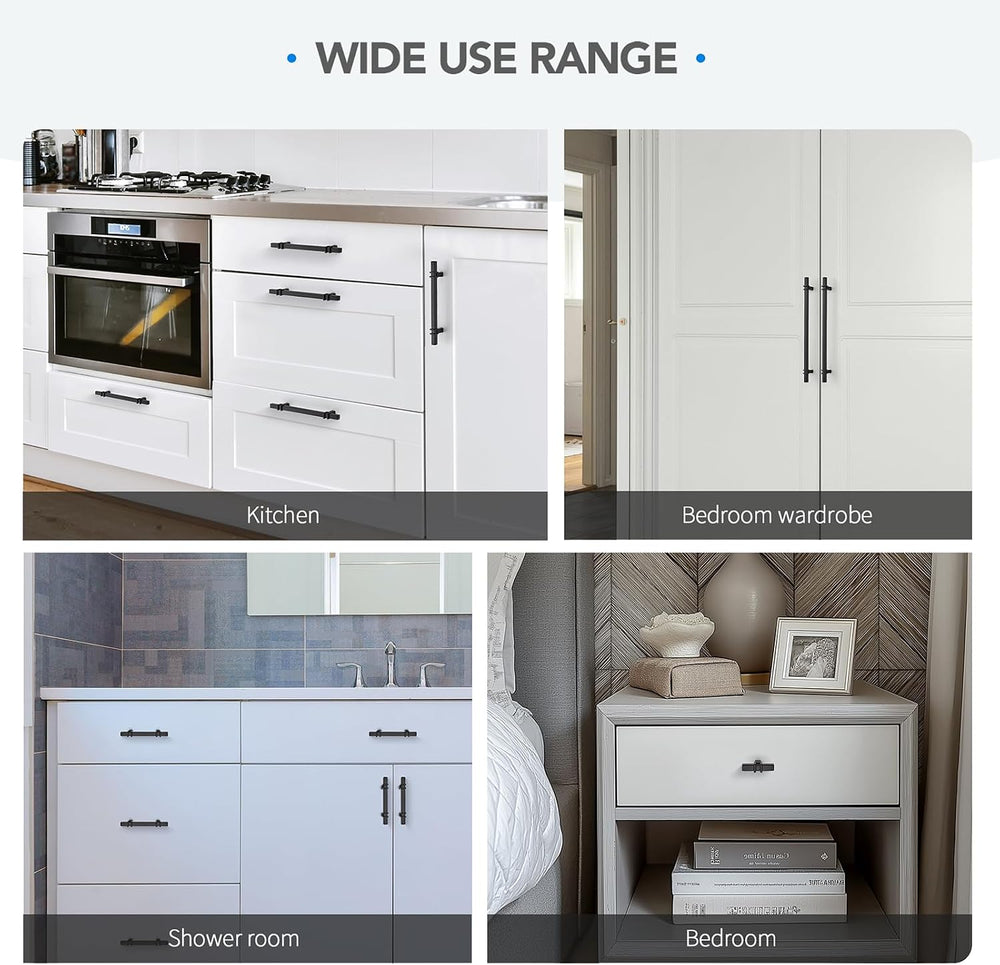 HOME EDIT 30 Pack 3 inch Black Cabinet Handles, Kitchen Cabinet Handles Matte...