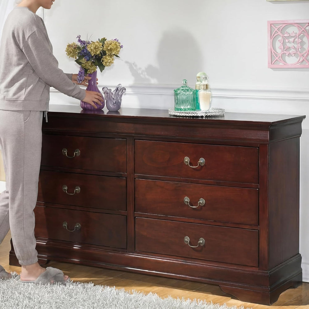 Signature Design by Ashley Alisdair 6 Drawer Bedroom Dresser, Dark Brown