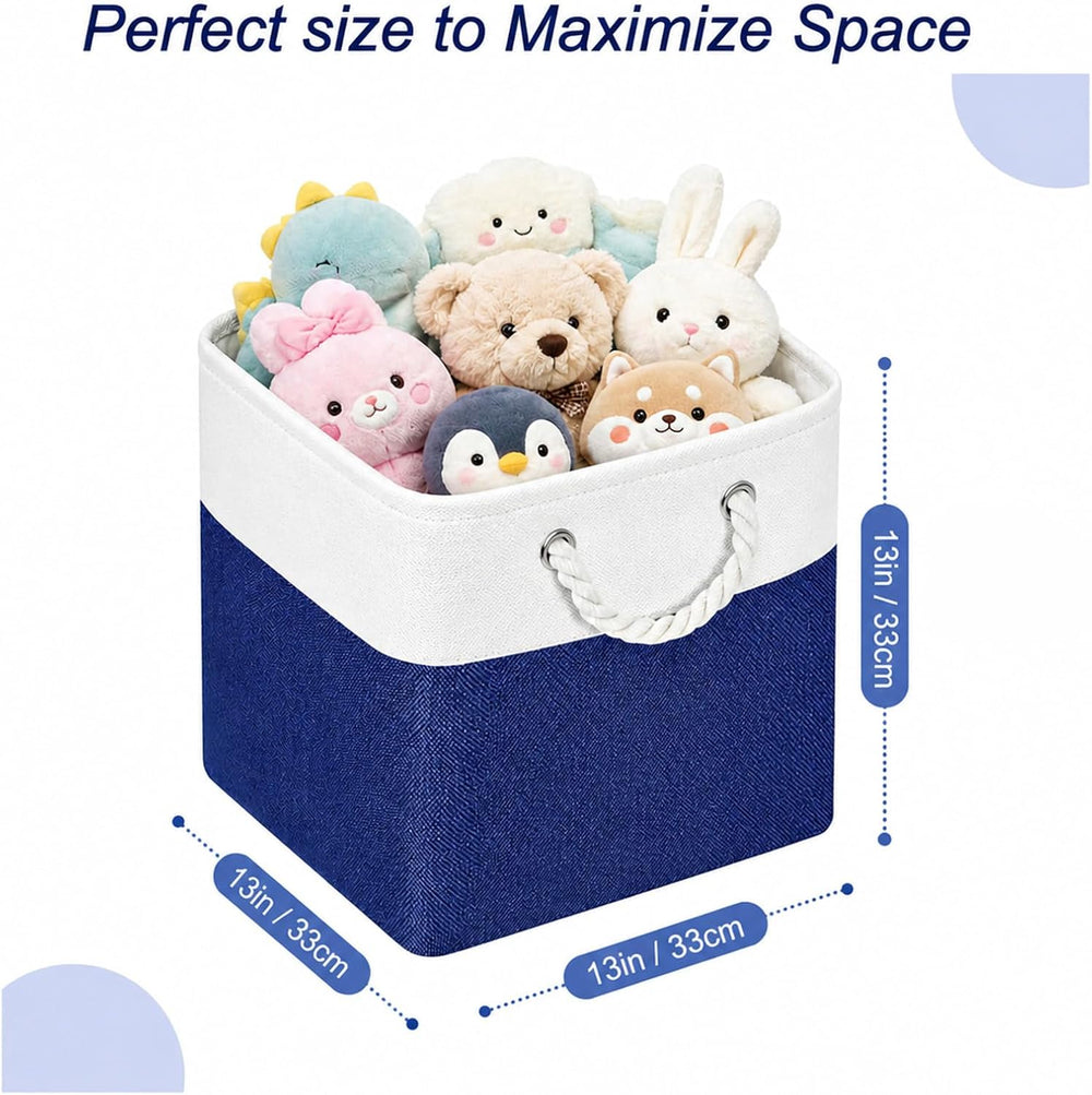 Fabric Storage Cubes 13 x 13, Collapsible Storage Bins for Shelf Baskets, Cub...