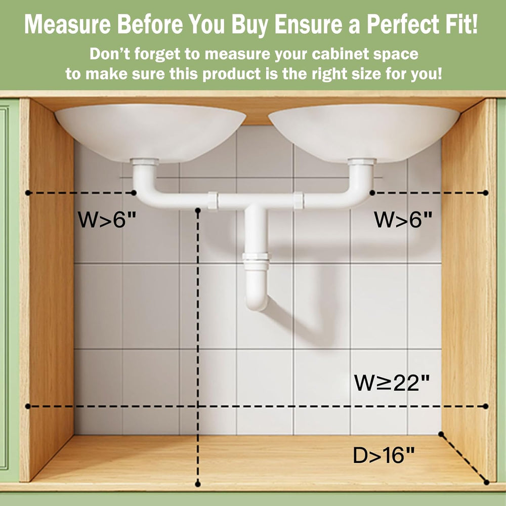 Under Sink Organizer, 1-Pack 3-Tier Pull Out Cabinet Organizers and Storage