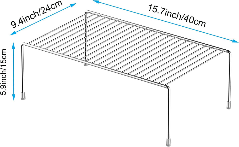 iPEGTOP Set of 6 Large (15.7 x 9.4 Inch) Kitchen Cabinet Organizer Shelf, Wir...