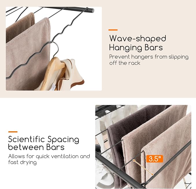 Giantex Clothes Drying Rack, Foldable Laundry Drying Rack