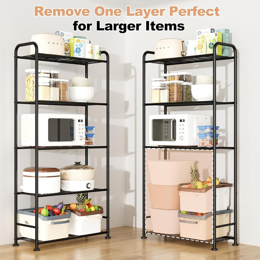 VTRIN Storage Shelves, 5 Tier Garage Shelving with Leveling Feet, Sturdy Meta...