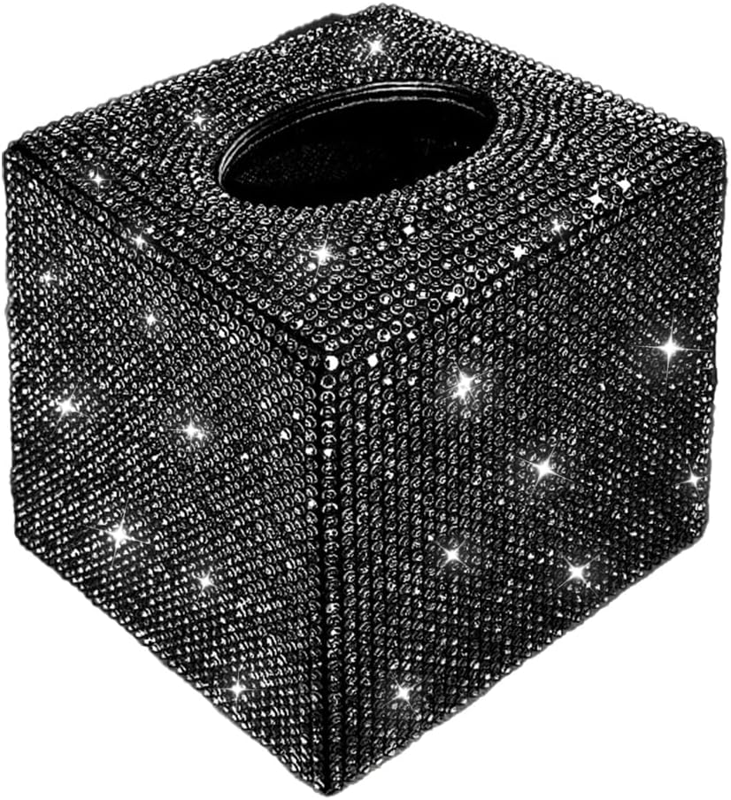 Bling Crystal Rhinestone Rectangular Tissue Box Cover - Sparkling Facial Napk...