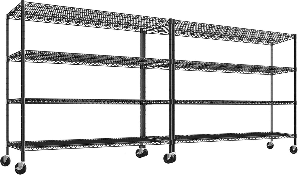 REIBII 60" W ×24" D×65.3" H, 4 Tier Wire Shelving 2878LBS Heav...